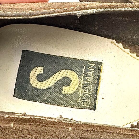 Sam Elderman Vintage Pointed Heels Brown Suede Size 7.5 M Pre-Owned - Picture 10 of 10